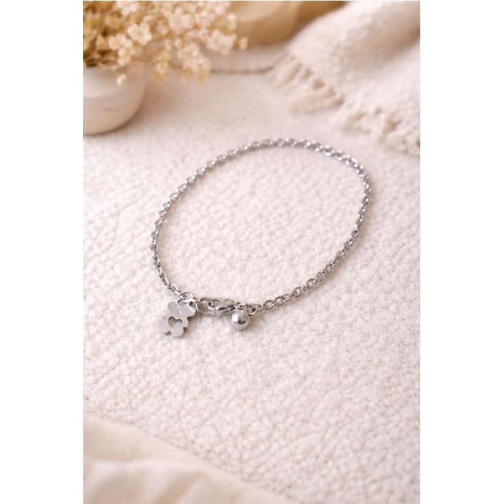 gelang titanuim anak dan balita rantai polos mainan lucu