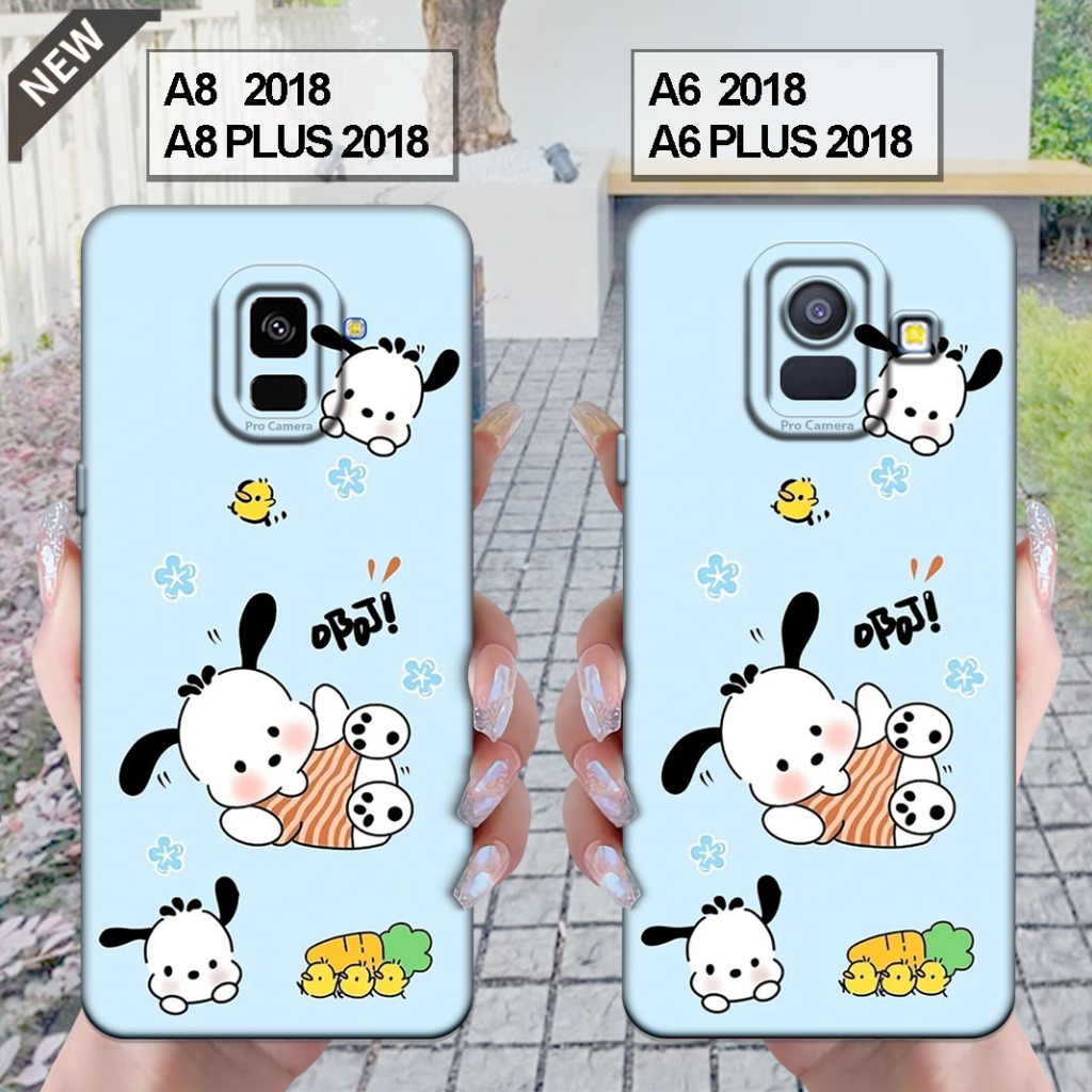 Case Samsung  A6 2018 | A6 PLUS 2018 - Samsung A8 2018 | A8 PLUS 2018 _Silikon casing hitam bening