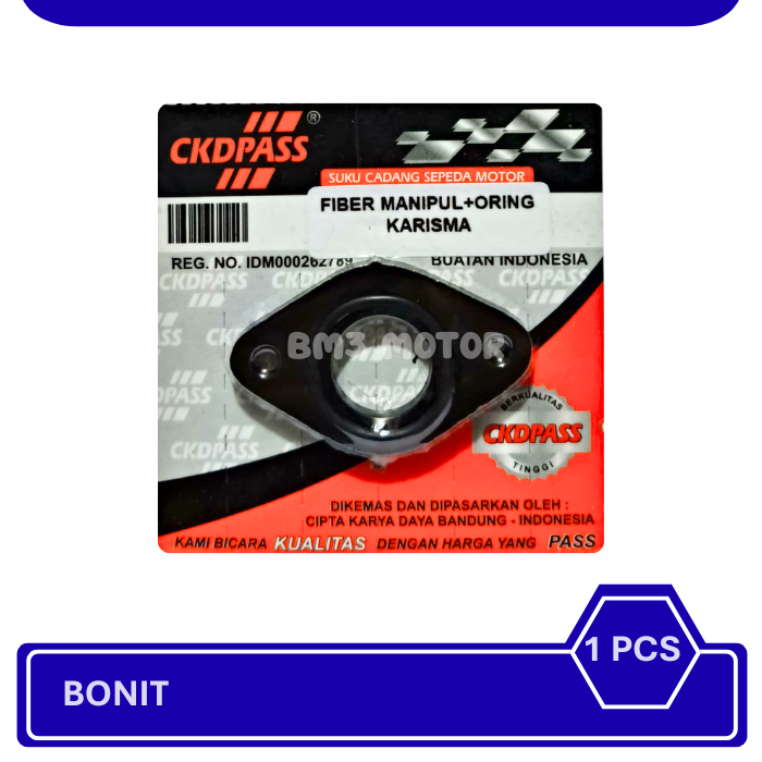 Bonit Ebonit Fiber Carburator + Oring Karisma Supra X 125 Revo Absolute Supra Fit New Blade