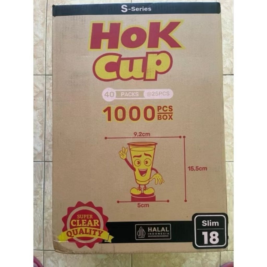 Cup Gelas Hok slim Series 18oz & 22oz slim/ Euro 22oz slim /gelas Cup kartonan murah