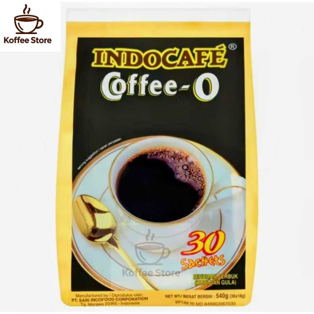 Indocafe Coffee-O 30Sachet / Kopi hitam tanpa ampas