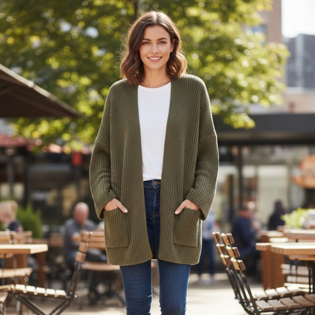 CARDIGAN PANJANG | RAJUT OVERSIZE