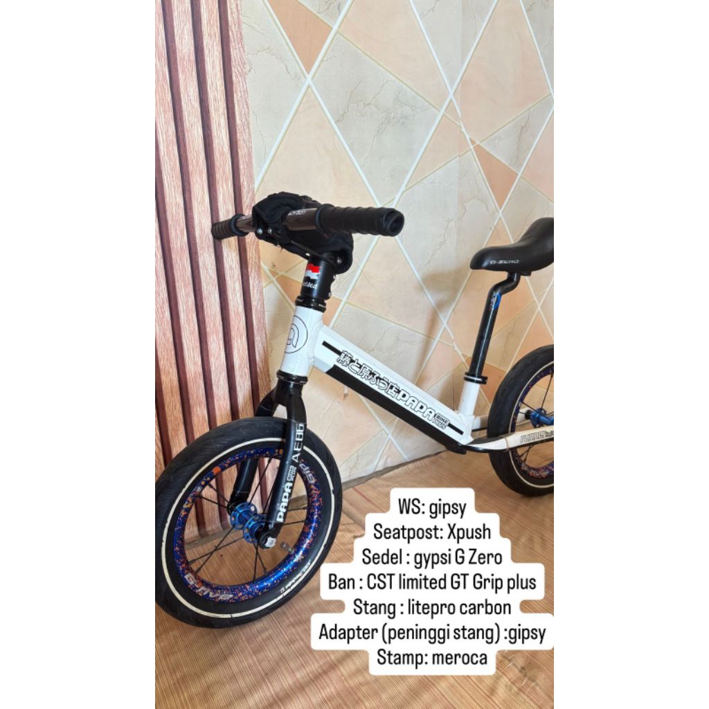 pushbike papabike preloved/second, full upgrade.