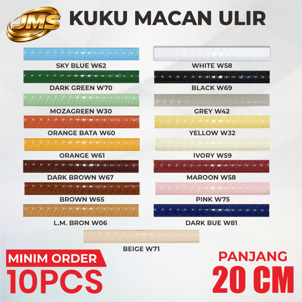 Kuku Macan Keramik Ulir 17 Warna / Kuku macan varian warna / kikir kuku macan /  kuku macan motif Ul