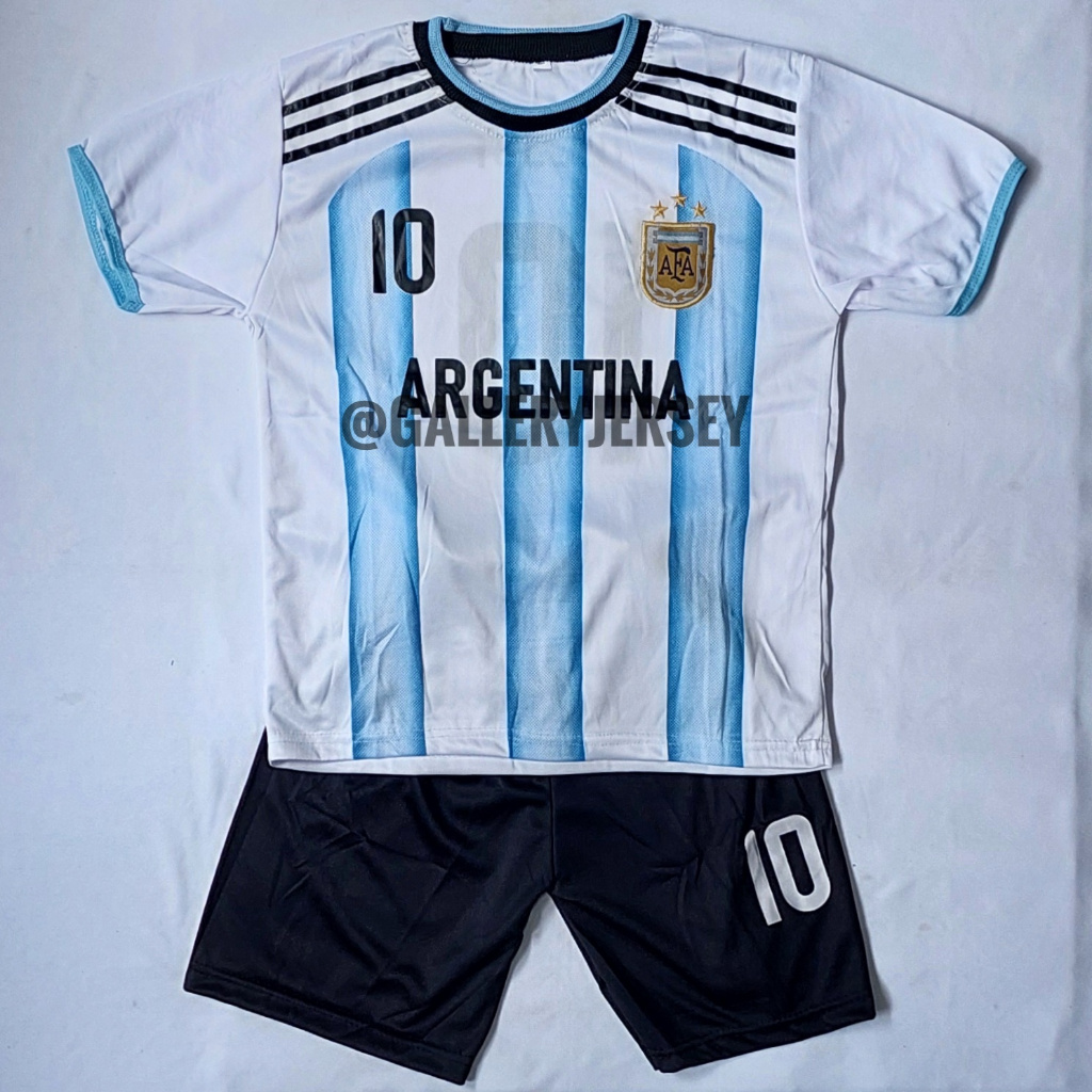SETELAN BAJU BOLA ANAK ANAK ARGENTINA SETELAN JERSEY ANAK ANAK ARGENTINA HOME MESSI