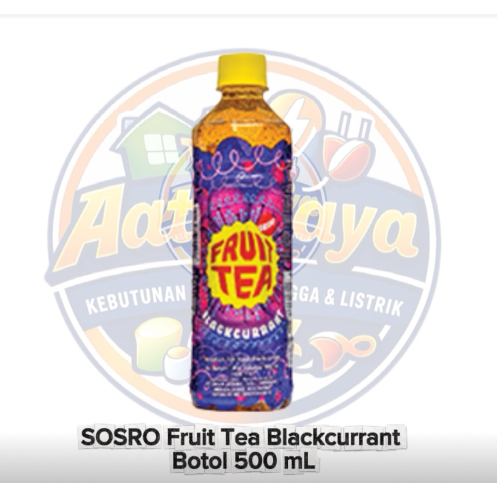 SOSRO Fruit Tea Blackcurrant Botol 500 mL