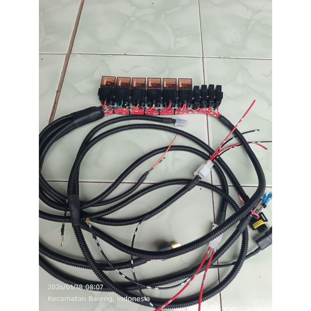 Relay Set Lampu Biled Foglamp Mini Laser dengan Saklar On Off Full Solder