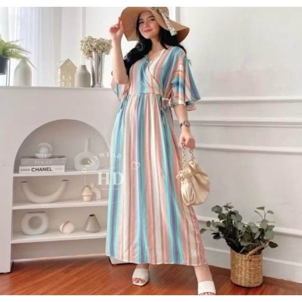 fashion Makassar | Daster kimono panjang. Daster kekinian. Daster lengan terompet viral. Daster kimo