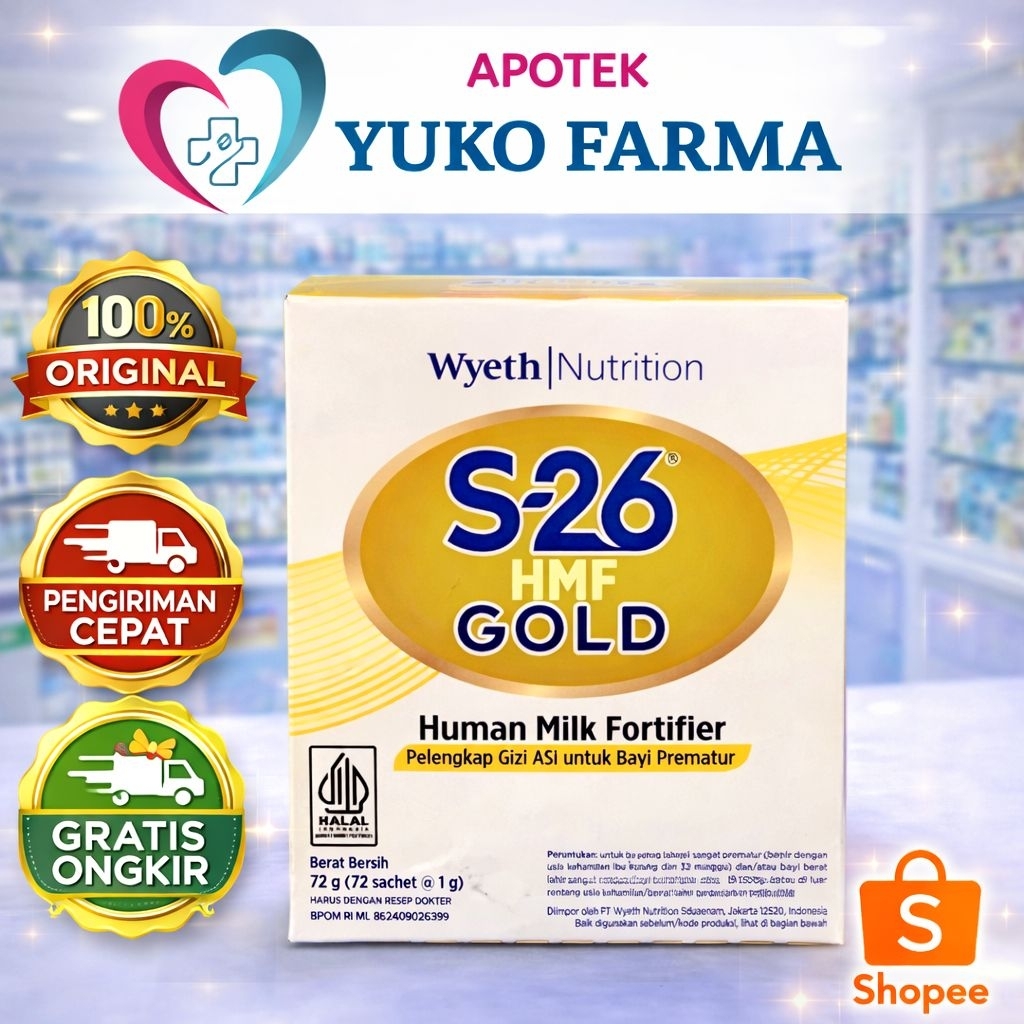 S-26 Gold HMF 1 Box isi 72 sachet