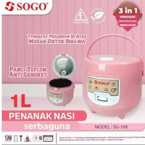 RICE COOKER SOGO  1 LITER.