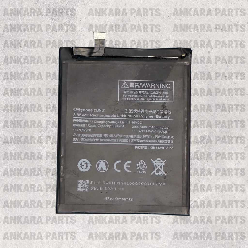 BATTERY BATRE BATERAI BN31 BN-31 REDMI S2 Y2 CODENAME YSEL [COPOTAN NORMAL ORIGINAL]