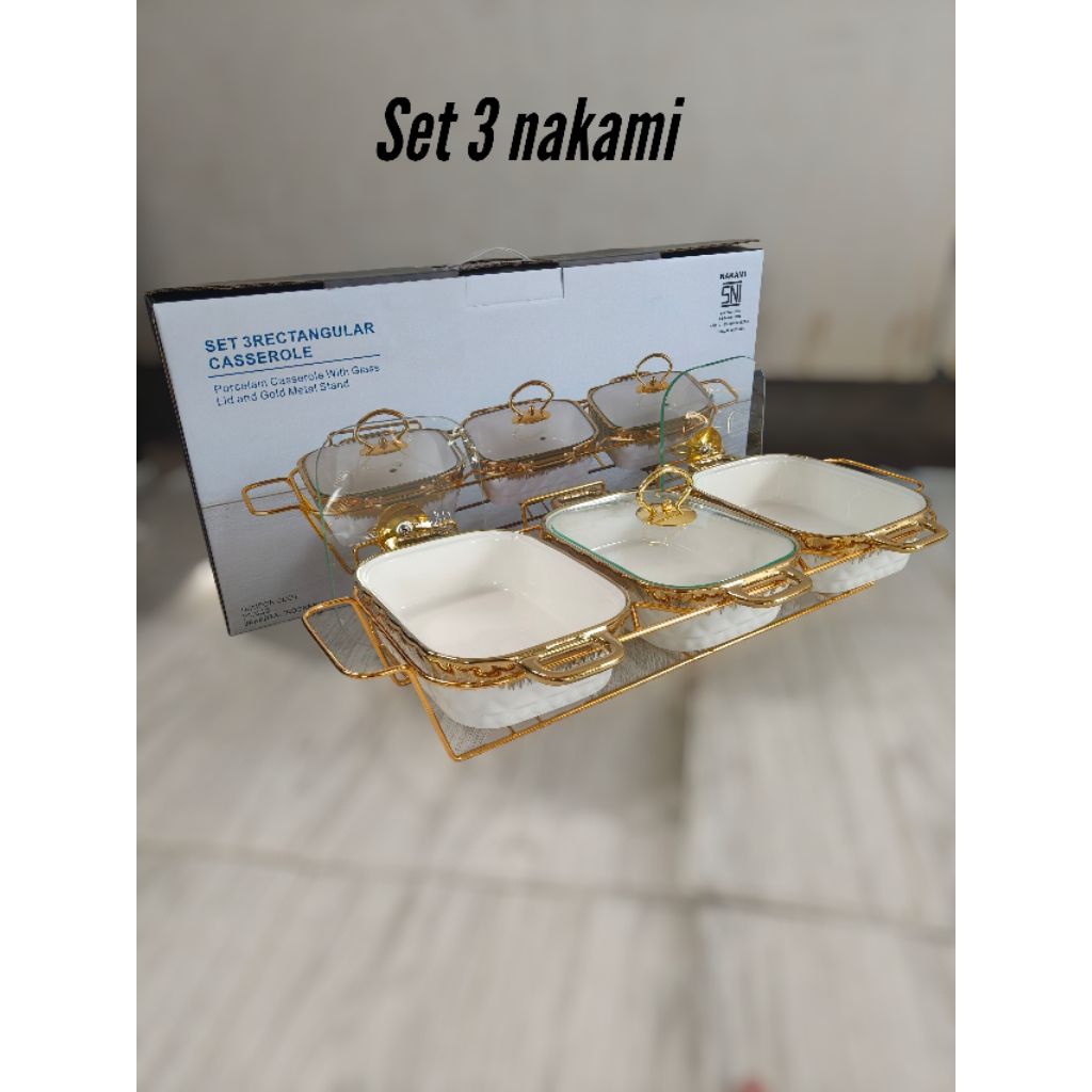 prasmanan set susun 3 nakami motif air terjun
