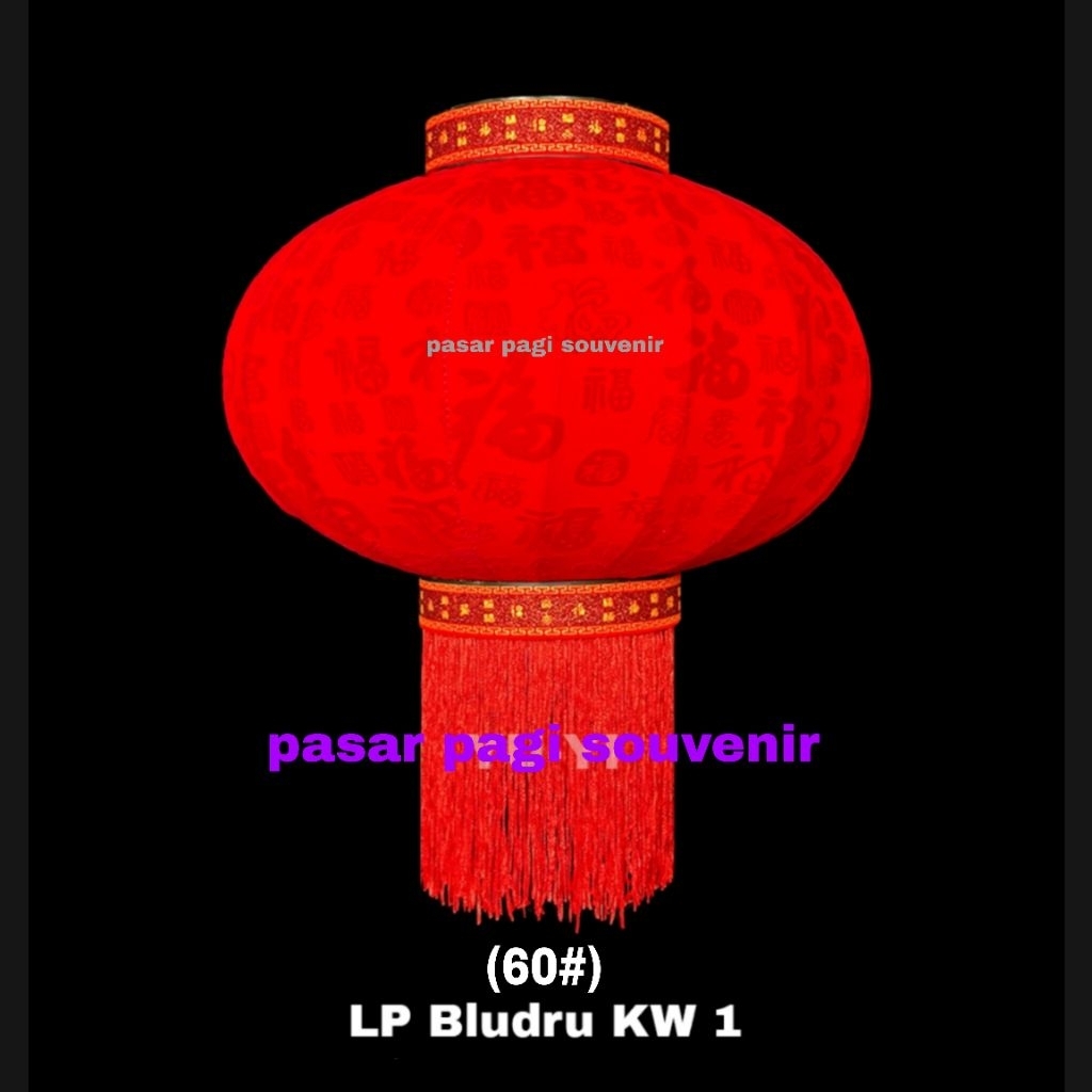 Lampion kain bludru Imlek lampion payung