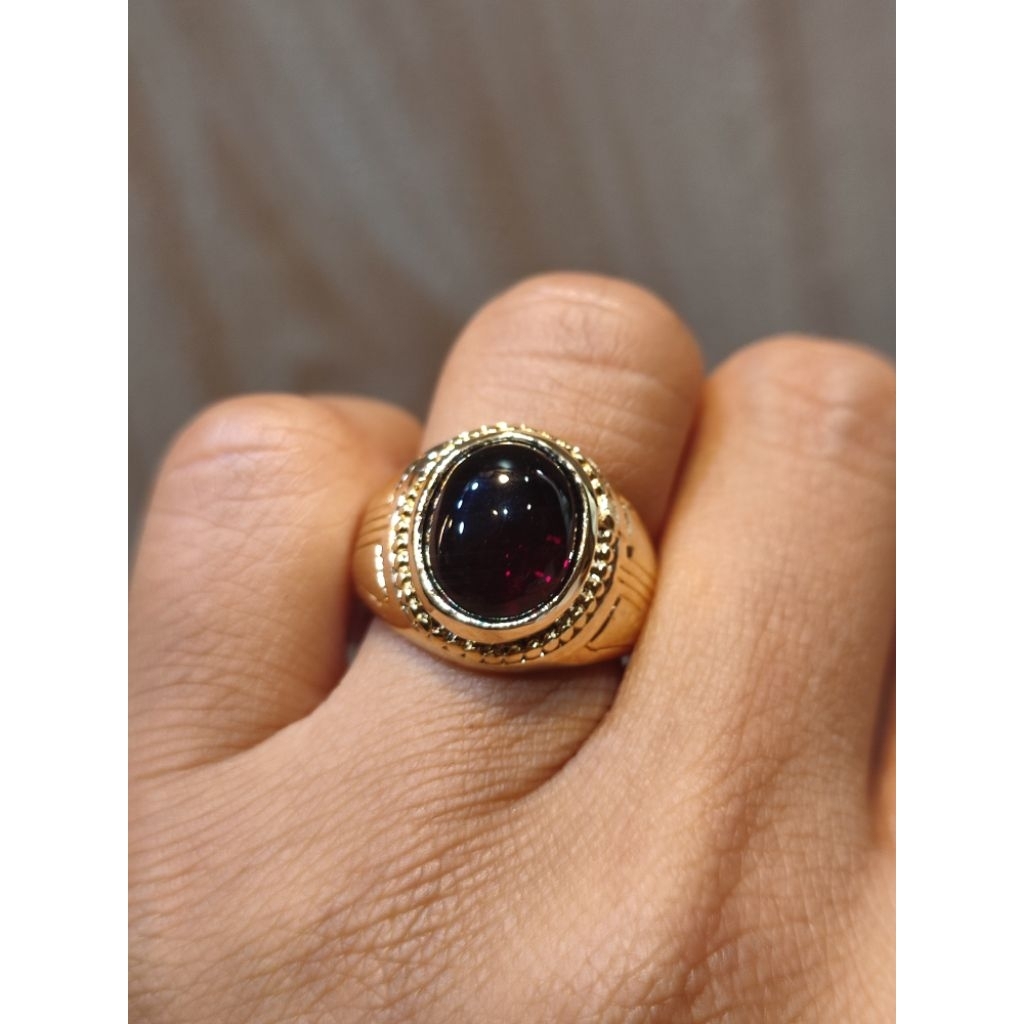 Cincin Batu Kecubung Api Kualitas Terbaik Ikatan Super Elegan