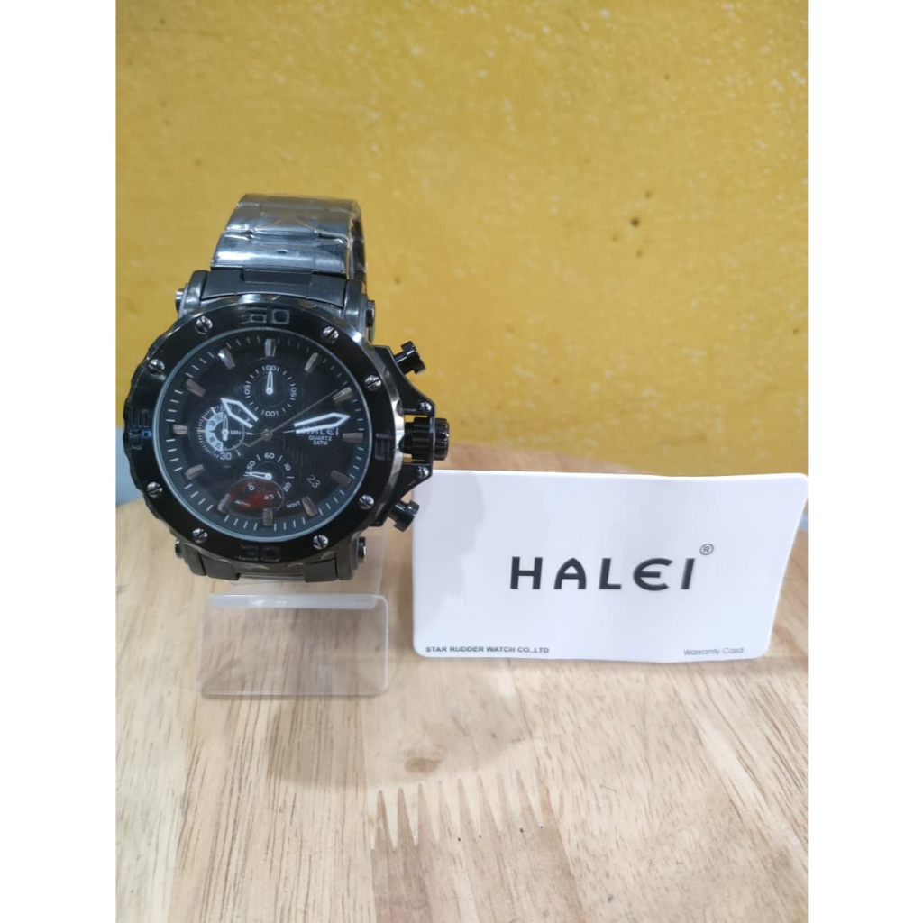 Jam Tangan Pria HALEI Original Krono Aktif
