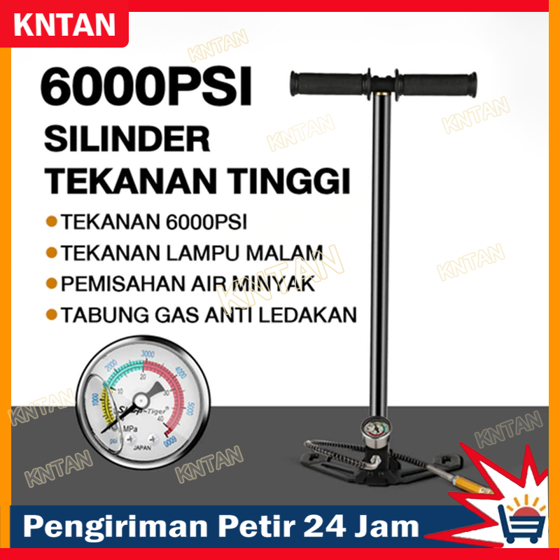 Pompa Angin 6000 PSI Premium - Model Sniper Kaki/Lipat Kupu & Barracuda, Stainless Steel, Portable 4