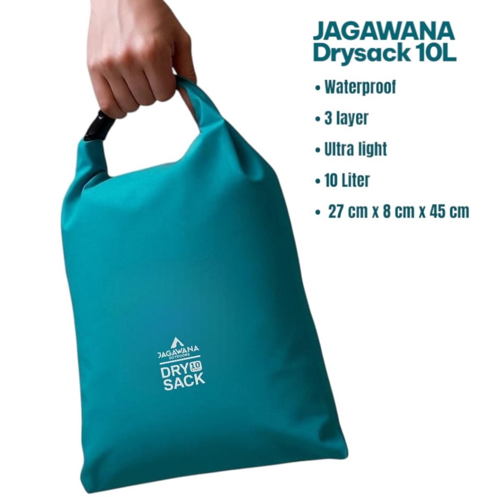 Kantong Anti Air Tas Baju basah Drybag Drysack  Tas  Waterproof Tas renang 10 Liter