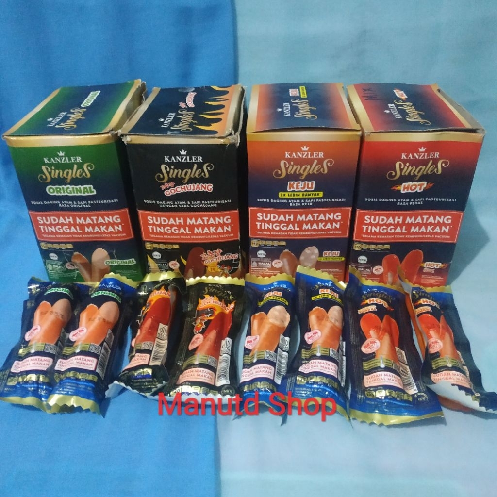 Sosis Kanzler Singles - 65gr/60gr Isi 12 Pcs, Siap Makan Langsung