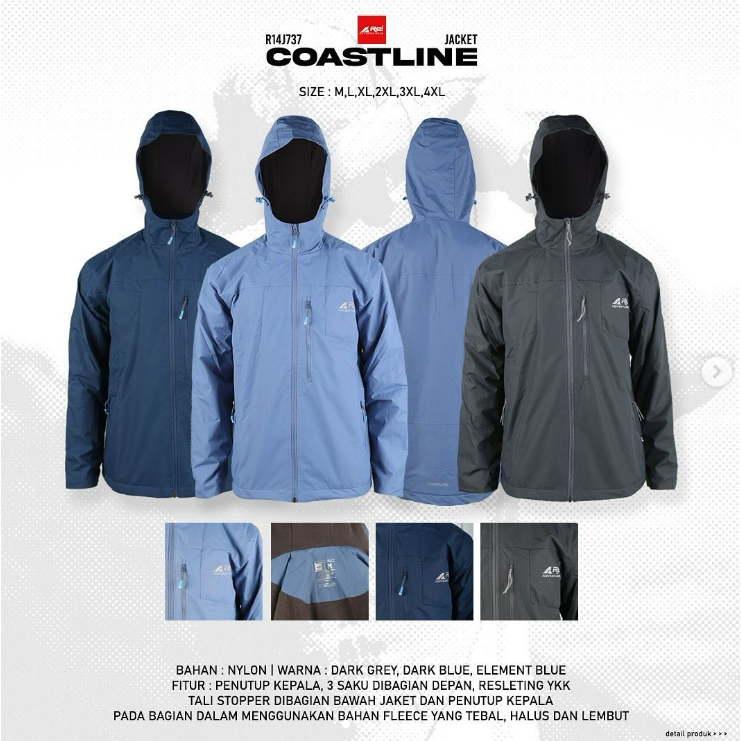 Jaket Arei Gunung Pria Coastline Arei Outdoorgear
