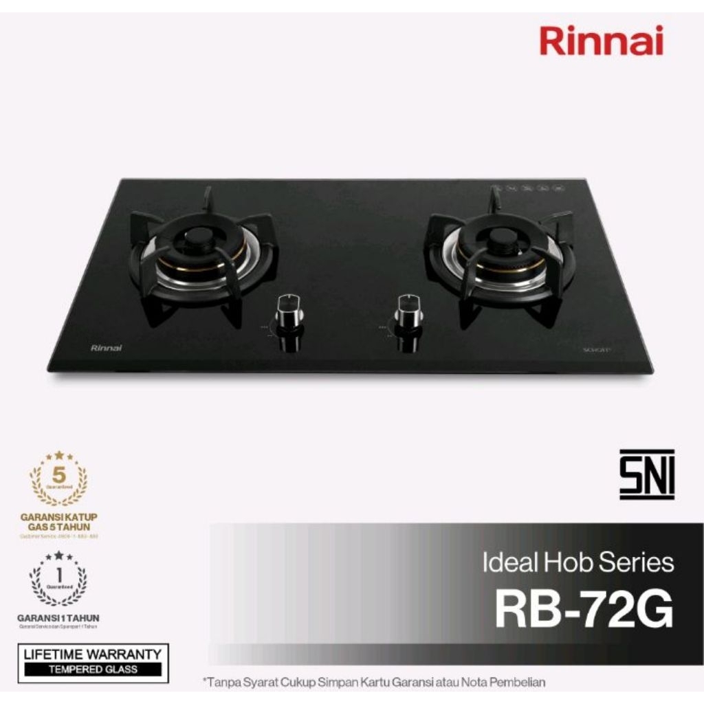 Rinnai Kompor Tanam 2 Tungku RB 72G