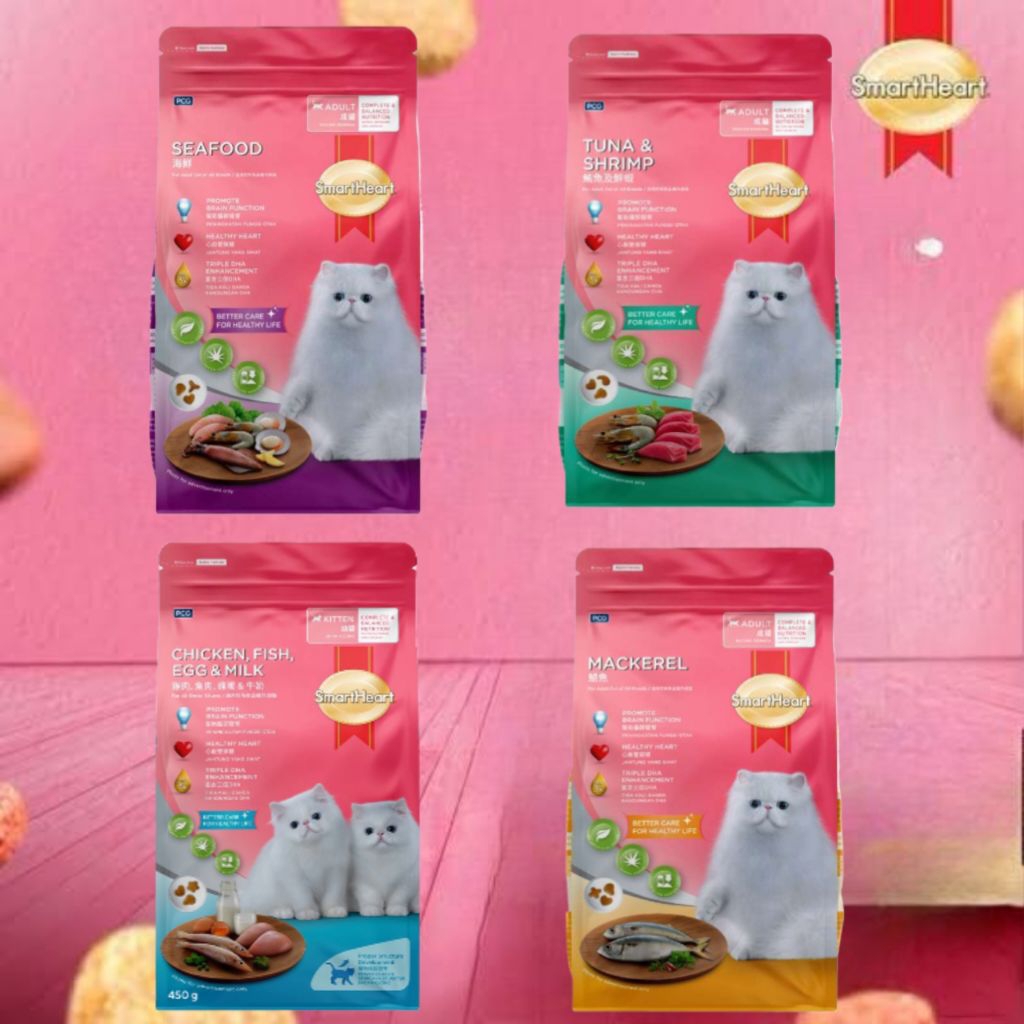 SmartHeart Makanan Kucing Adult & Kitten Repack 1 Kg