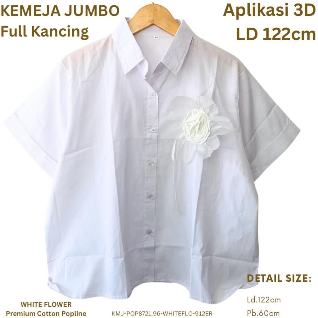 KEMEJA WANITA KEKINIAN JUMBO PREMIUM KATUN ADEM LD 120CM / KEMEJA JUMBO STYLE KOREA  / ATASAN WANITA