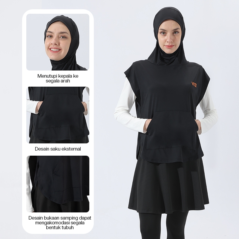 RAGA Outer Sport Hijab Panjang Jilbab Olahraga Sport Hijab Instant Jersey Super Premium