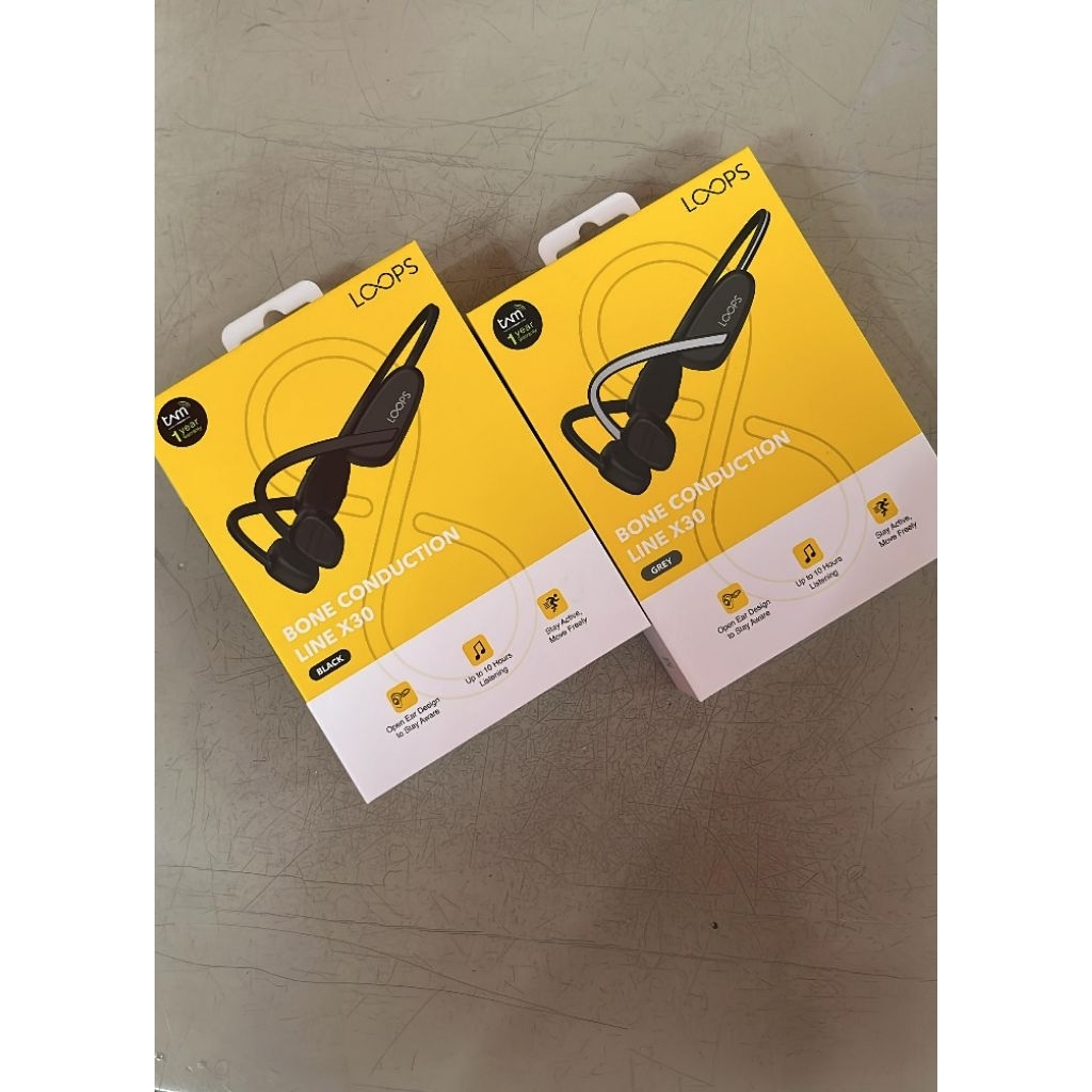 LOOPS Bone Conduction Line X30 - Playing Time Up to 10 hour - New Original Garansi Resmi Segel BNIB 