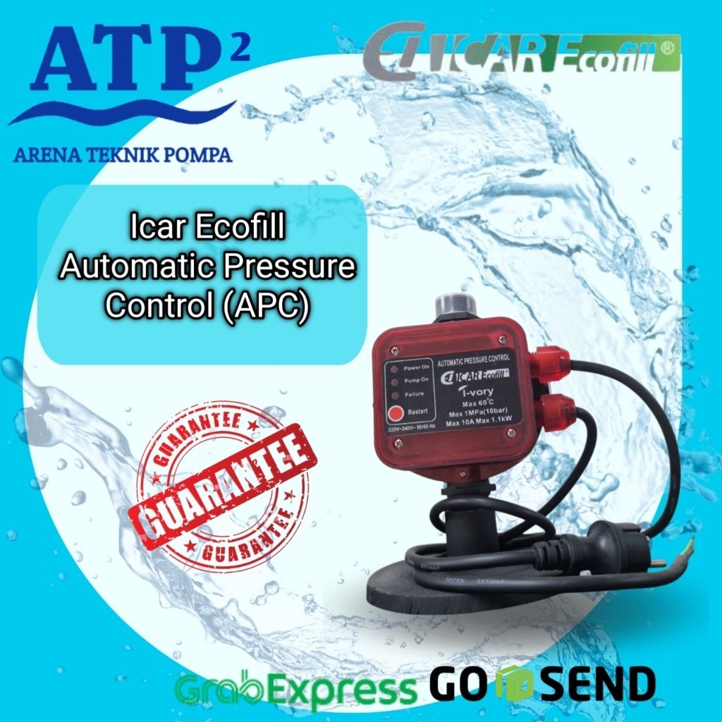 Icar Ecofill Ivory Otomatis Pressure Control Otomatis Pompa Booster
