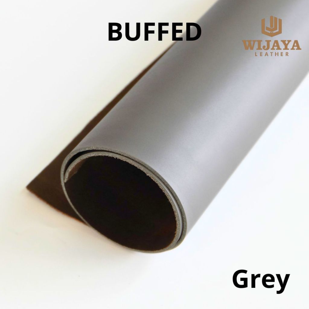 Cow Leather/Kulit Sapi Buffed Leather  grey Panel A3&A4 Ketebalan 1.4mm-1.6mm