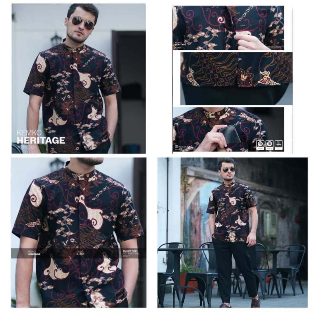SAMASE R-097 Original Kemko Full Batik Lengan Pendek - Kemko Heritage