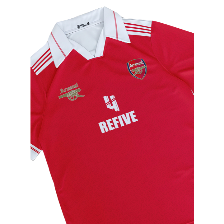 Jersey ReFive-Jersey Vintage Retro Casual/streetwear ARSENAL TERBARU Unisex Pria dan Wanita Tangan P