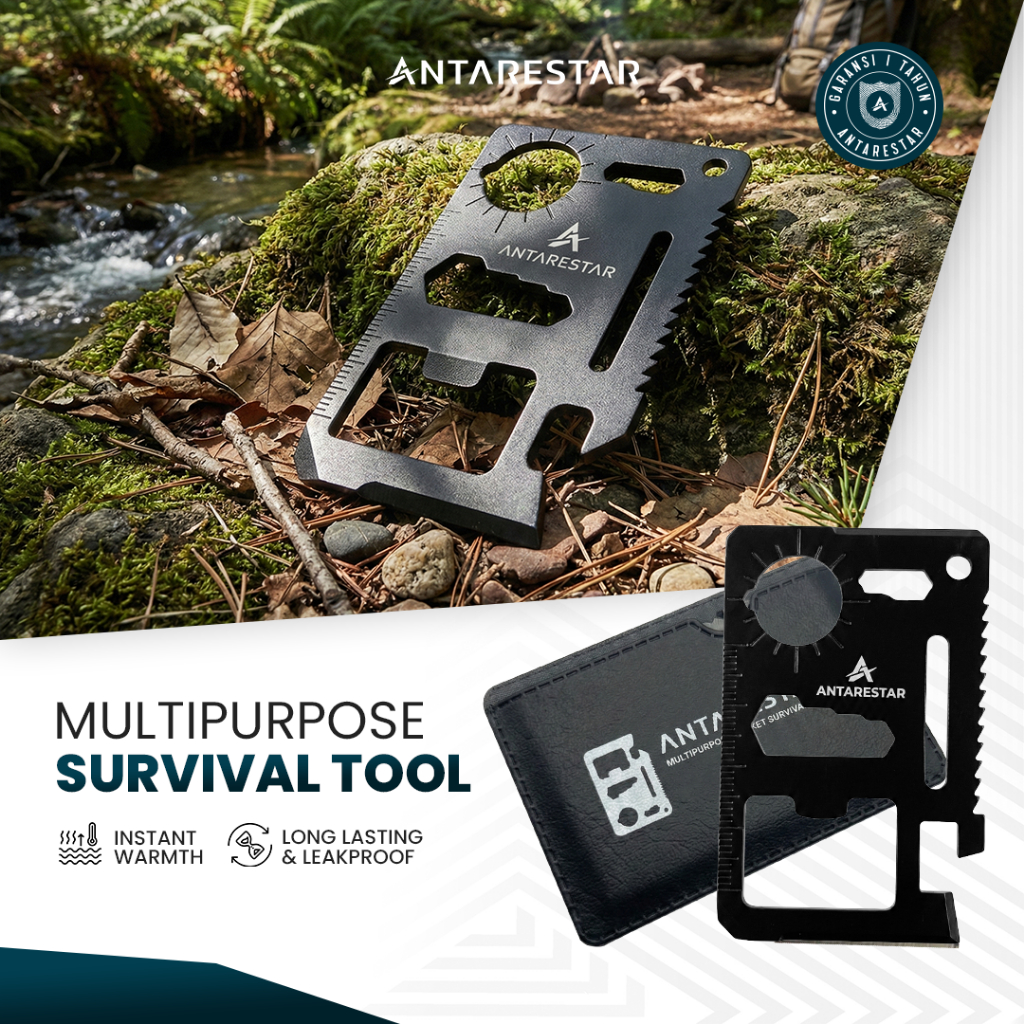 ANTARESTAR Official - Card Kartu Tools Peralatan Survival Kit All In Tool
