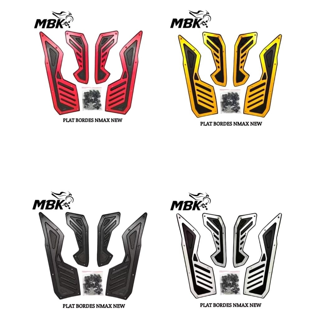 PLAT BORDES NMAX NEW 2020 2021 2022 BORDES PIJAKAN KAKI NMAX NEW CNC