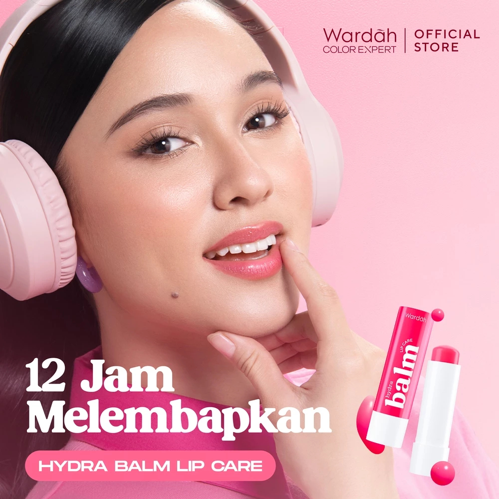 WARDAH Lip Balm Hydrabalm Lip Care 4 g Pelembab Bibir dengan SPF 15 Petrolatum Murni 100 Lip Balm Li