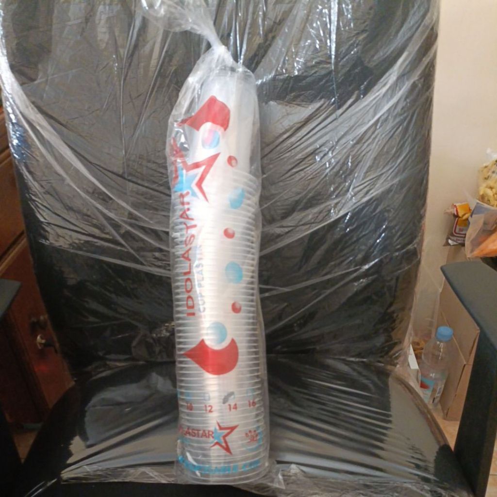 Gelas Plastik Cup Idola Star 14 Oz Pack Isi 50 pcs