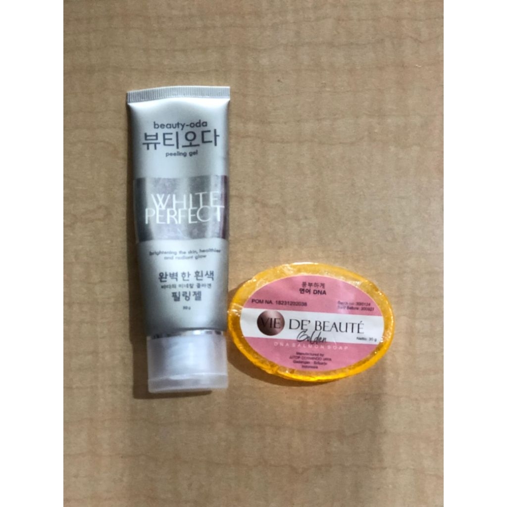 Bundling sabun emas DNA salmon & New peeling beauty - oda