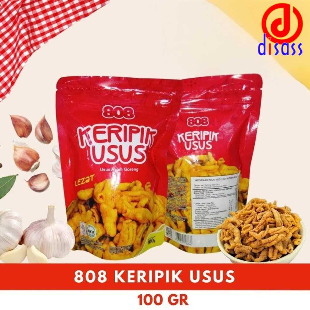 808 KERIPIK USUS ORIGINAL 100GR BY GOLDSTAR - DISASS JOGJA