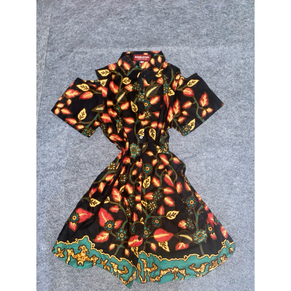 Batik solo dress soga Indonesia