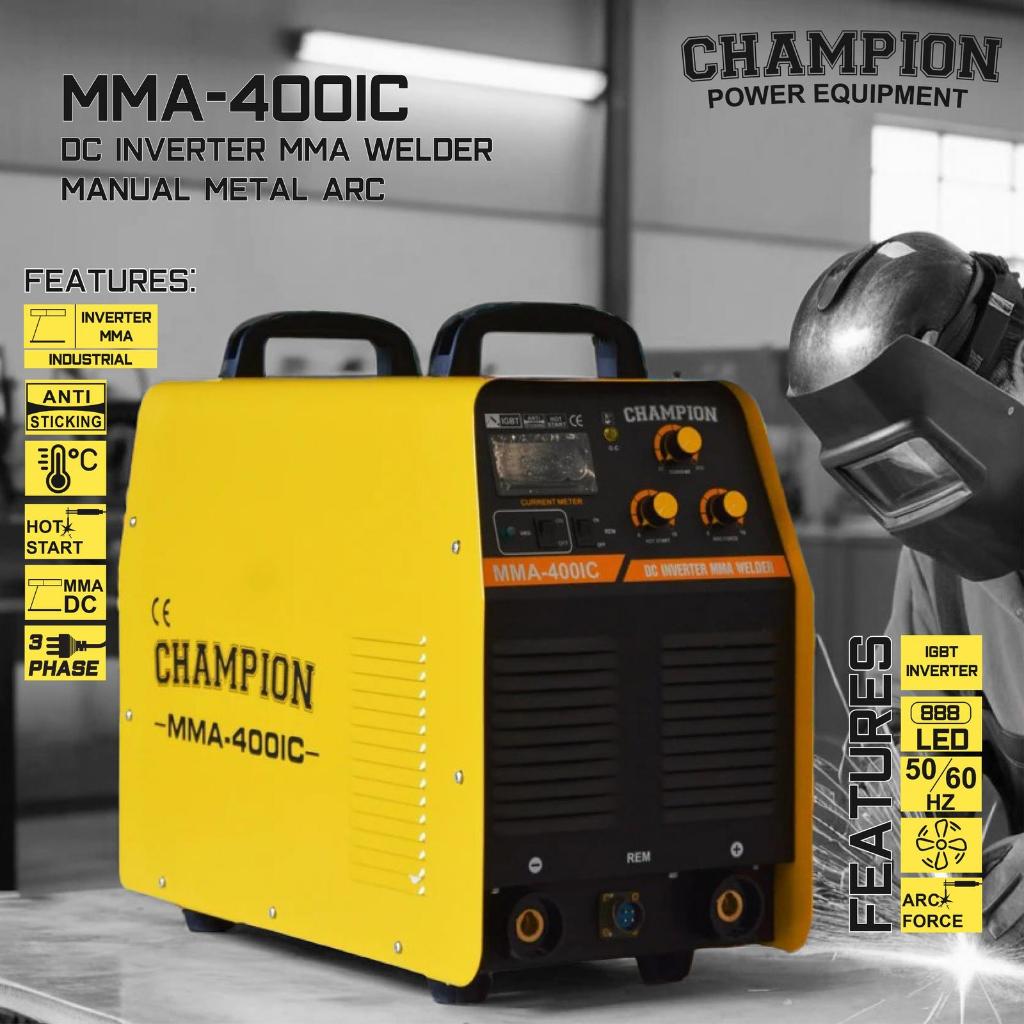Mesin Las Inverter Portable Champion MMA400IC / Genset Las Portable