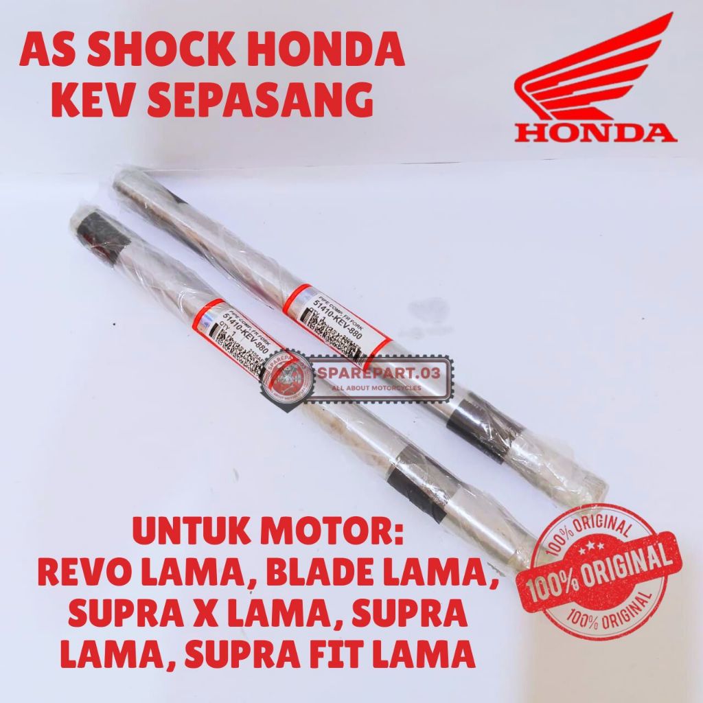 AS SHOCK ORIGINAL HONDA KODE KEV [SEPASANG], AS SHOCK REVO LAMA, AS SHOCK BLADE LAMA, AS SHOCK SUPRA