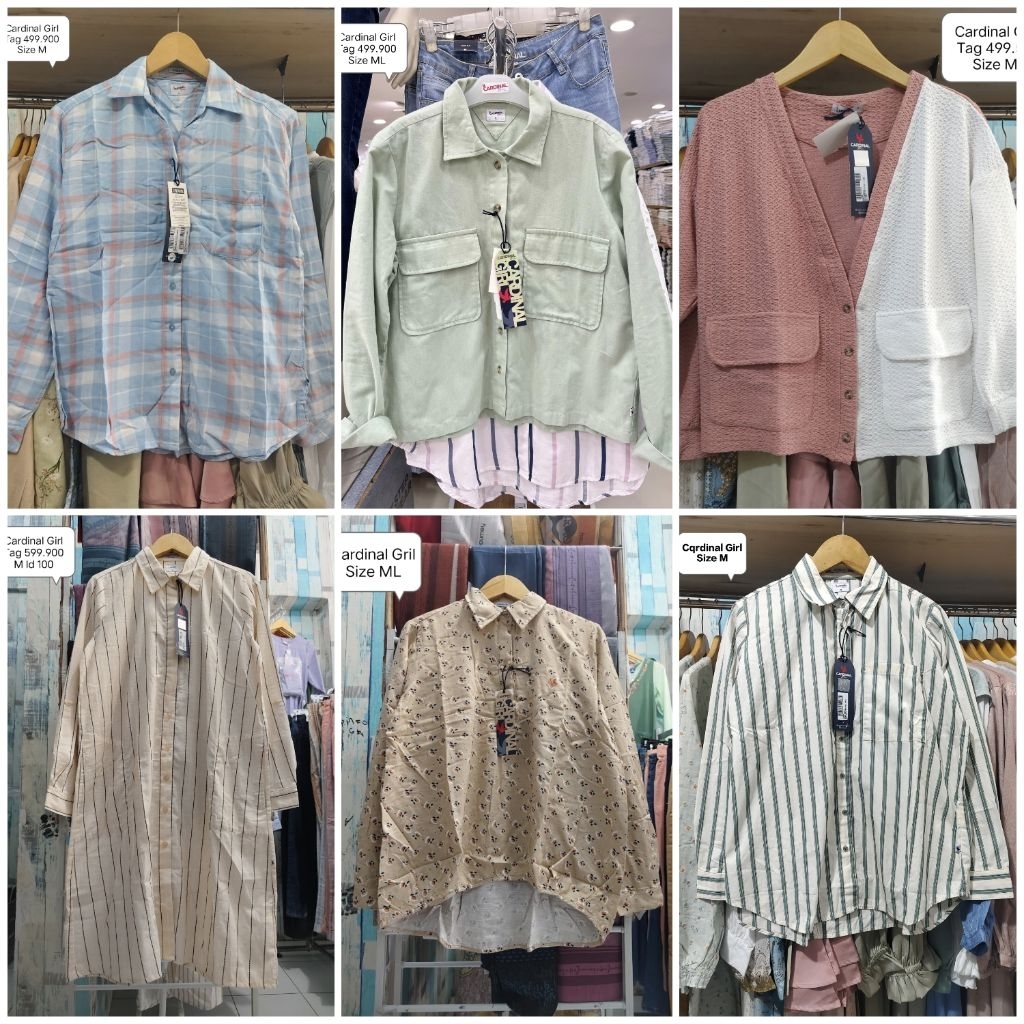 Kemeja dan Tunik Cardinal Girl Best Seller Produk M