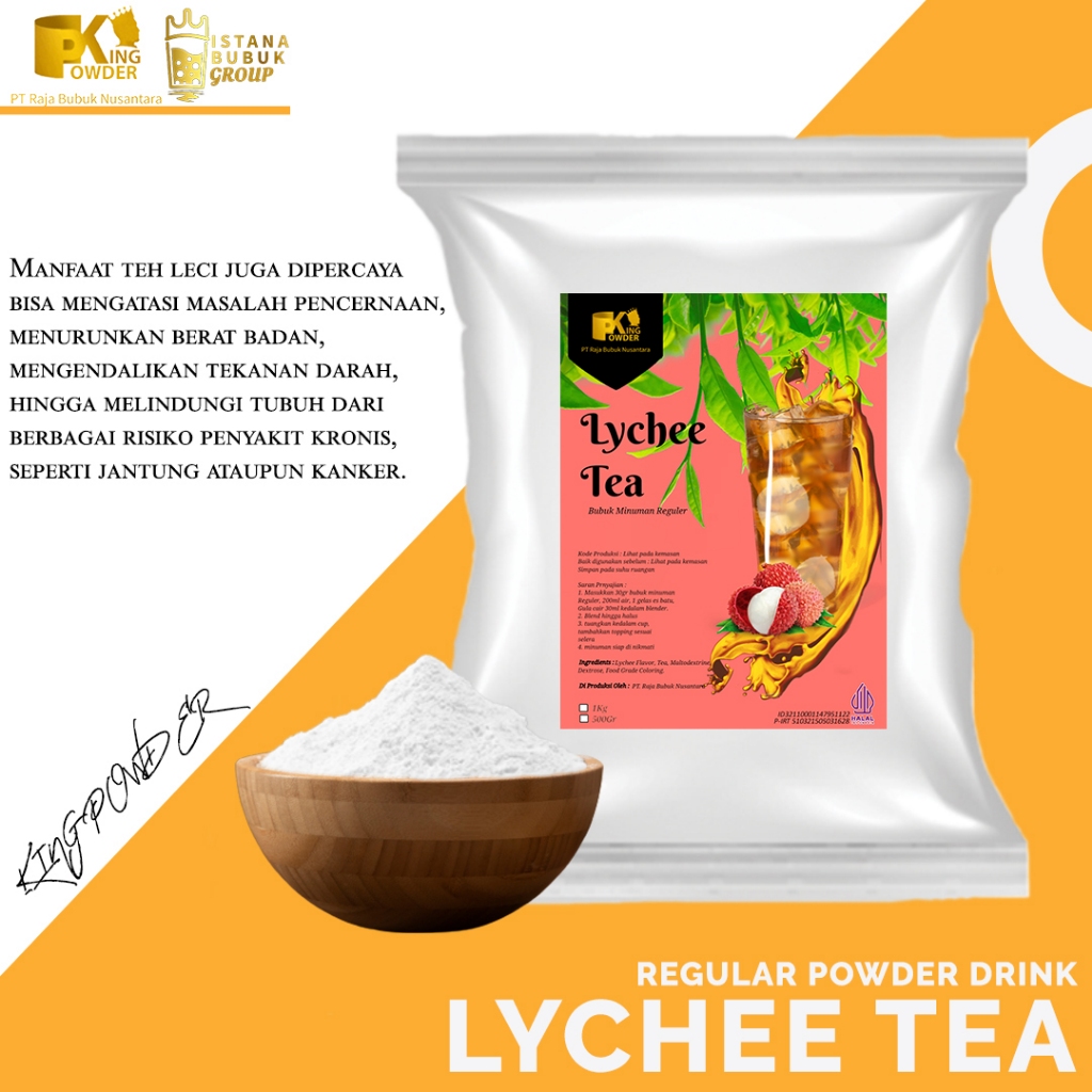 Bubuk Leci Tea 1Kg Bubuk Lychee Tea 1kg, Bubuk Minuman Lychee Tea 1Kg
