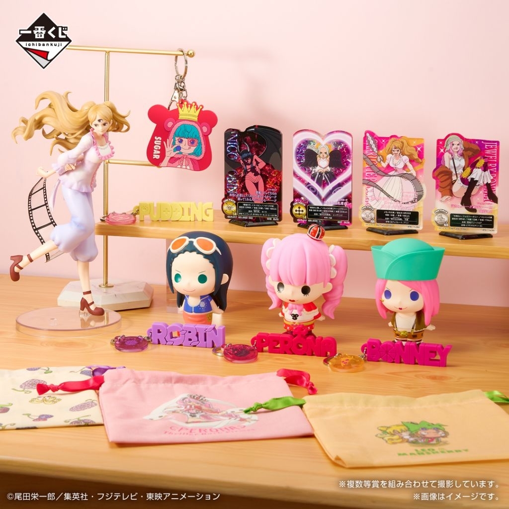 ICHIBANKUJI ONE PIECE MEMORY OF HEROINES - DEVIL'S FRUIT OFFICIAL SOFVIC DRAWSTING POUCH PLATE ACRYL