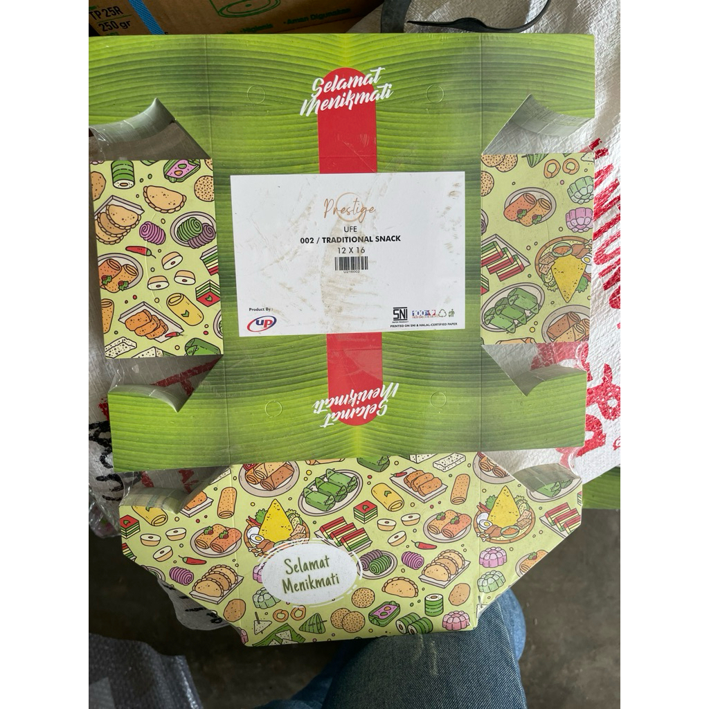 Dus snack, dus makanan, snack box motif traditional snack harga termurah