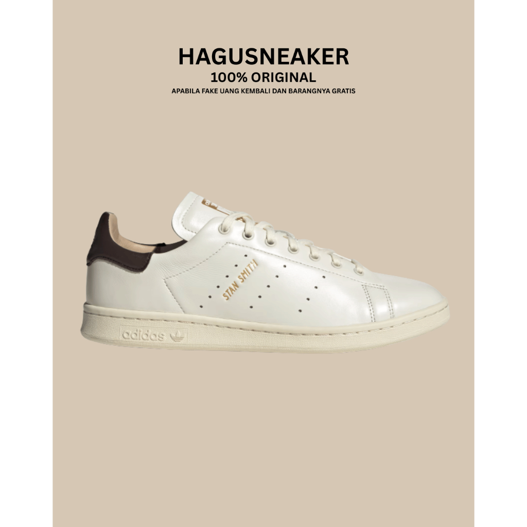 ADIDAS STAN SMITH LUX [WHITE/BROWN ] #H06188 GARANSI 100% ORIGINAL