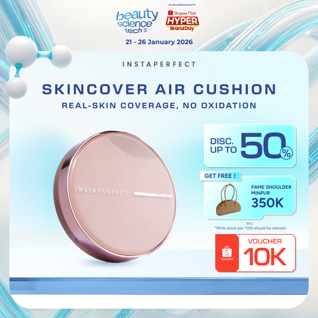 [TOP CREATOR CHOICE] Instaperfect Skincover Air Cushion SPF 50++++ 11g - Make Up Cushion Foundation 