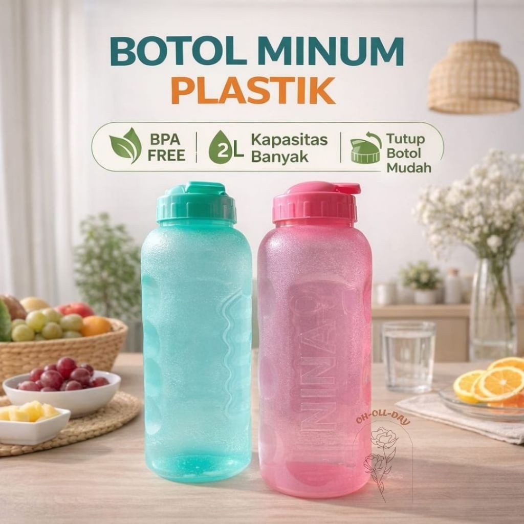BOTOL PLASTIK / TEMPAT AIR MINUM / BOTOL AIR MINUM PLASTIK / BOTOL SERBAGUNA / BOTOL MINUM ANAK /