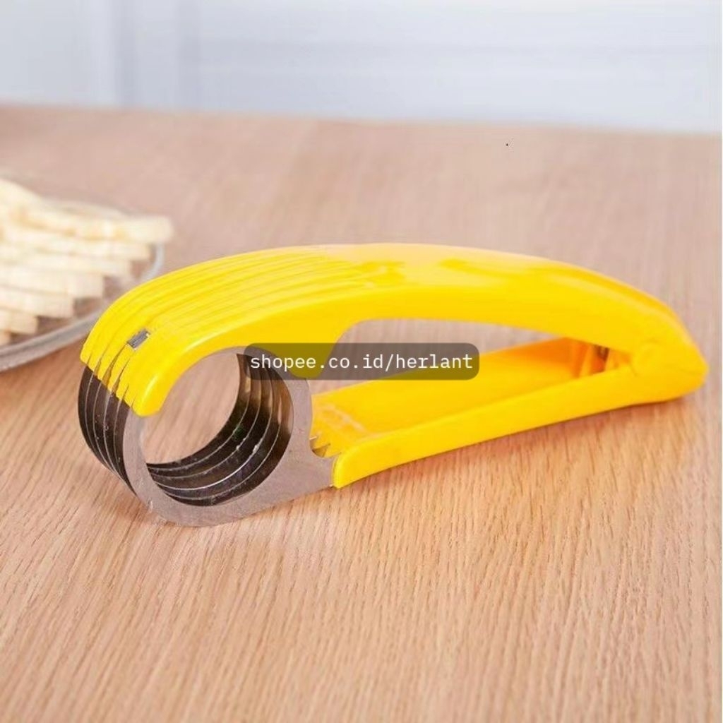 BIG SALE RB Banana Slicer Pemotong Pisang Timun Sosis Wortel Pisau Cutter Alat Pemotong