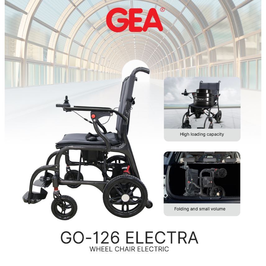 GEA GO-126 Kursi Roda Elektrik / Electric Wheelchair Carbon Fiber